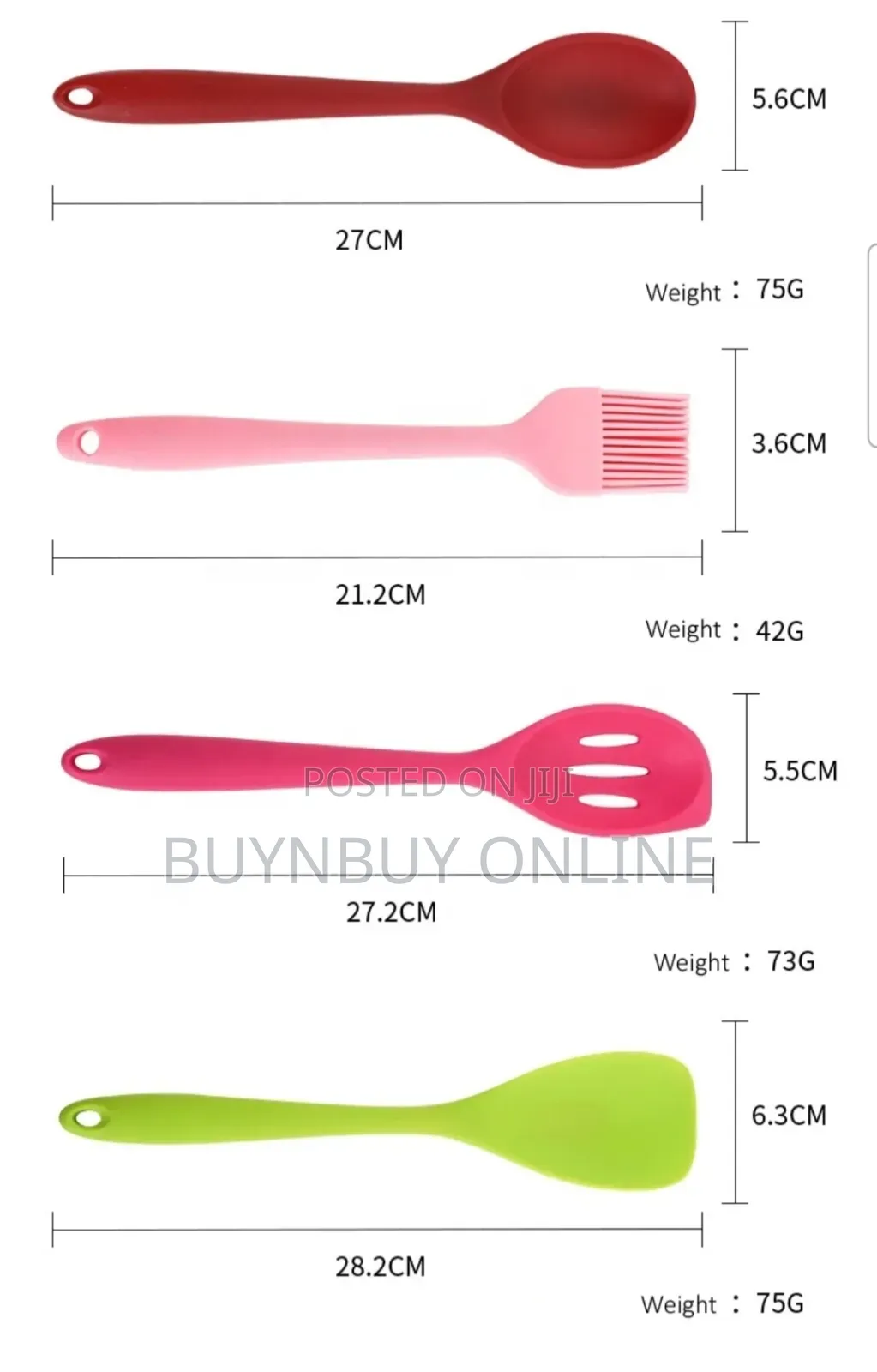 10 Piece Colorful High Heat Silicone Cooking Utensil Set