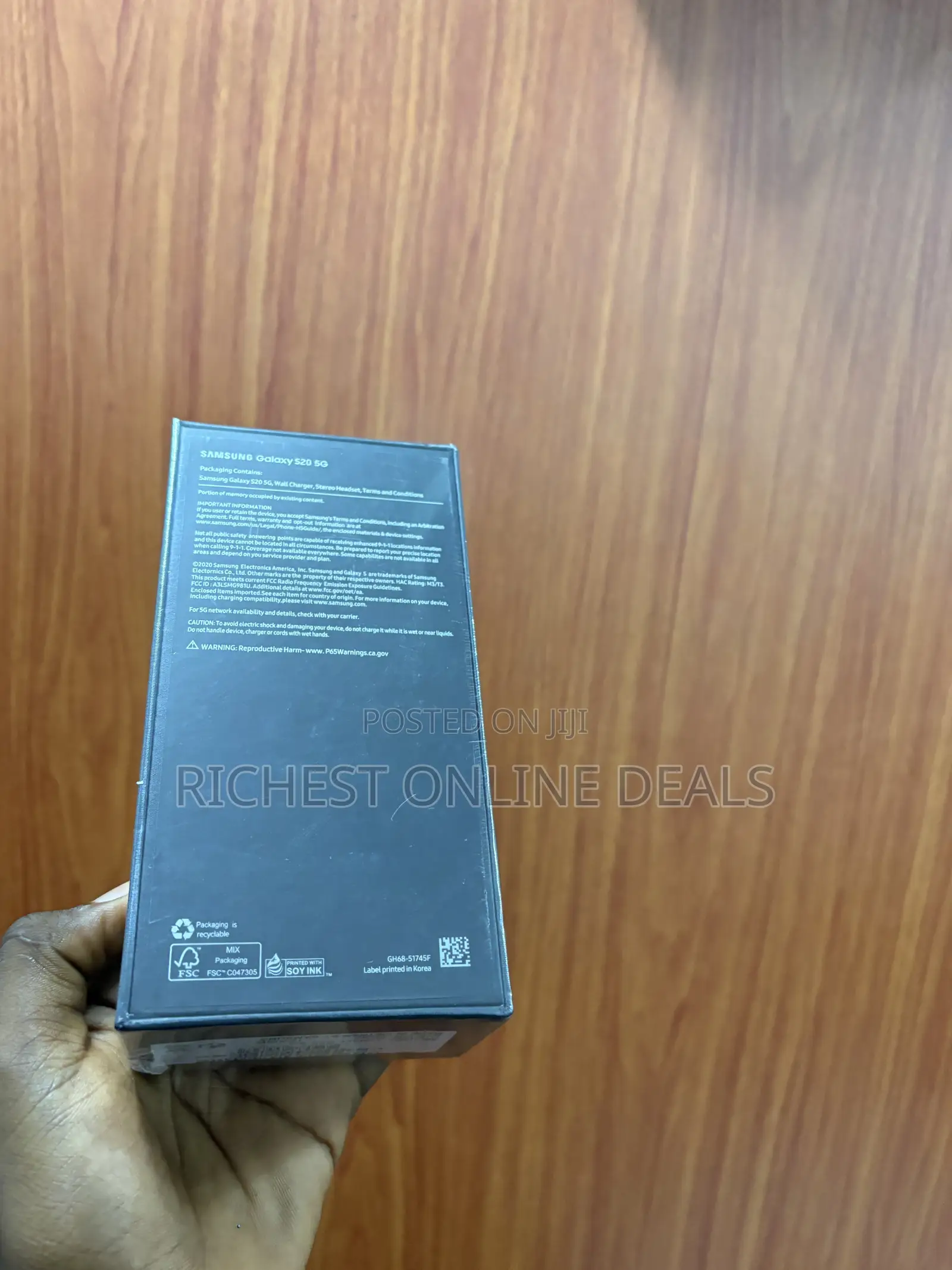 New Samsung Galaxy S20 128 GB Blue