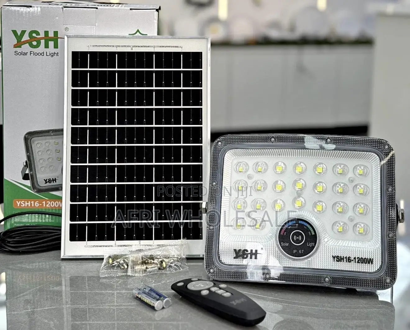 BEST 1200W Solar Flood Light Waterproof Outdoor Security FLOODLIGHT