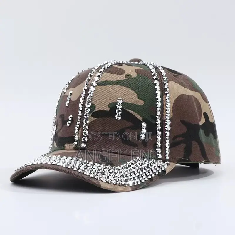 Camouflage Rhinestone Caps Available(Location: Adum Kumasi)