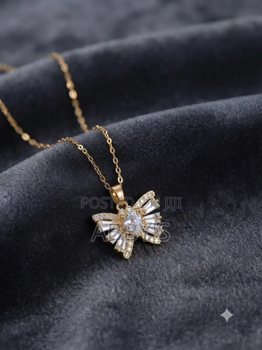 Gilded Butterfly Pendant Necklace