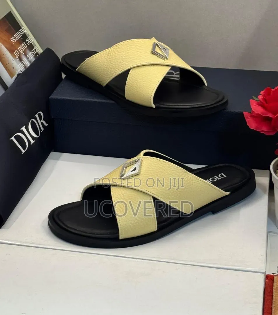 Christian Dior Alias Leather Slides/Slippers