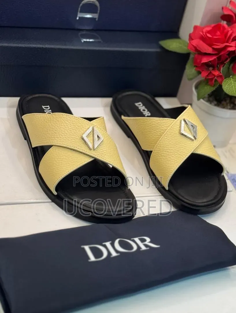 Christian Dior Alias Leather Slides/Slippers