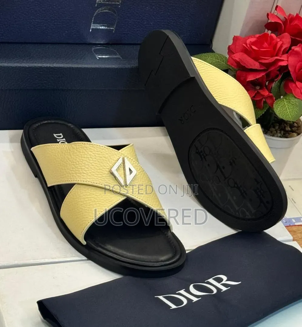 Christian Dior Alias Leather Slides/Slippers