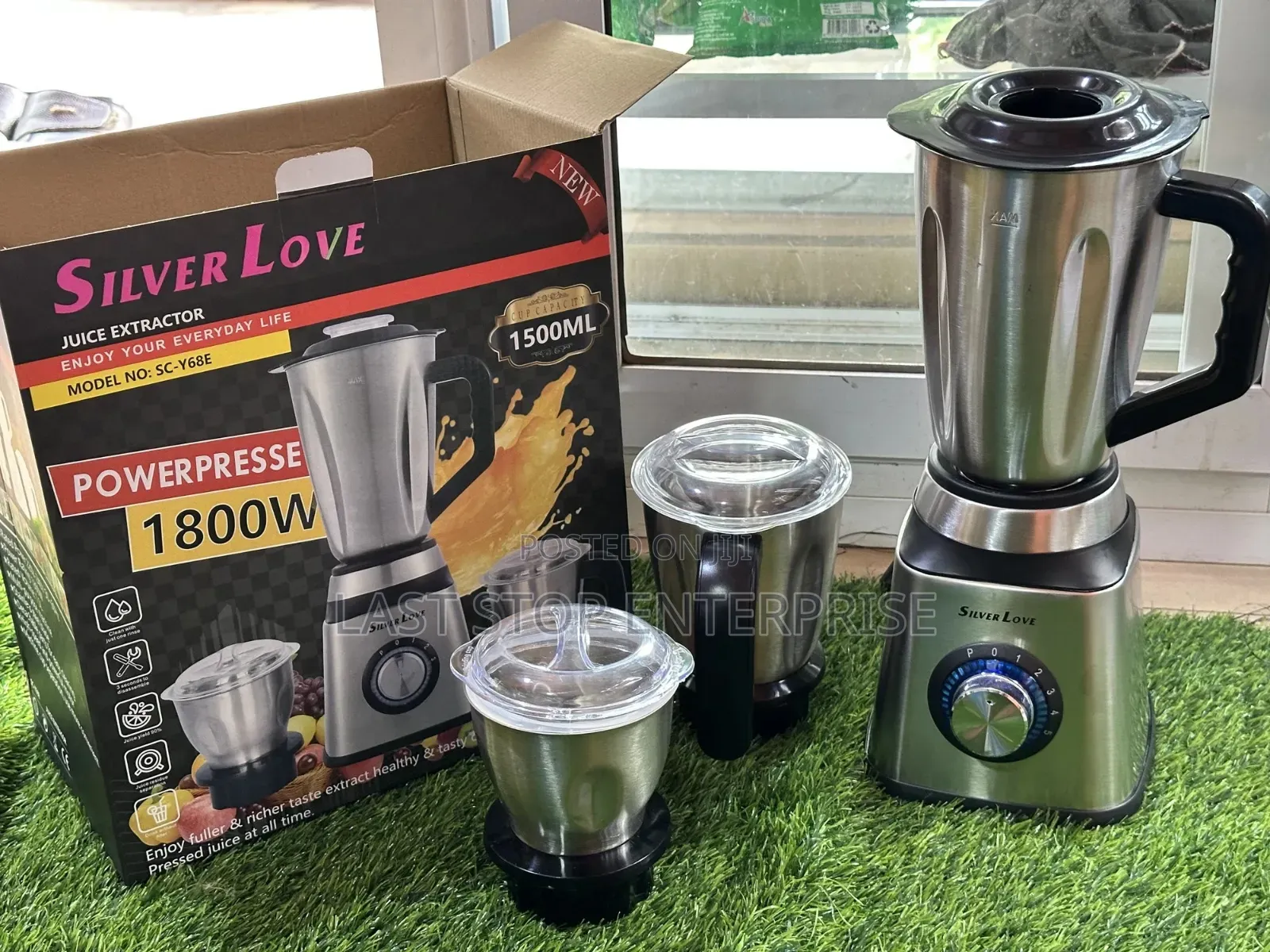 Silver Love Stainless 3 in 1 Blender