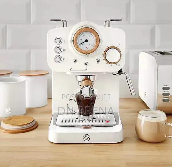 Swan Sk22110grn Retro Espresso Coffee Machine 15 Bar Grey