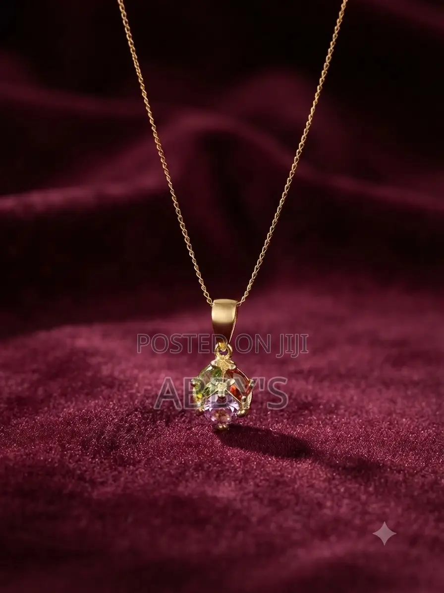 The Harmony Multi -Germ Stone Pendant Necklace