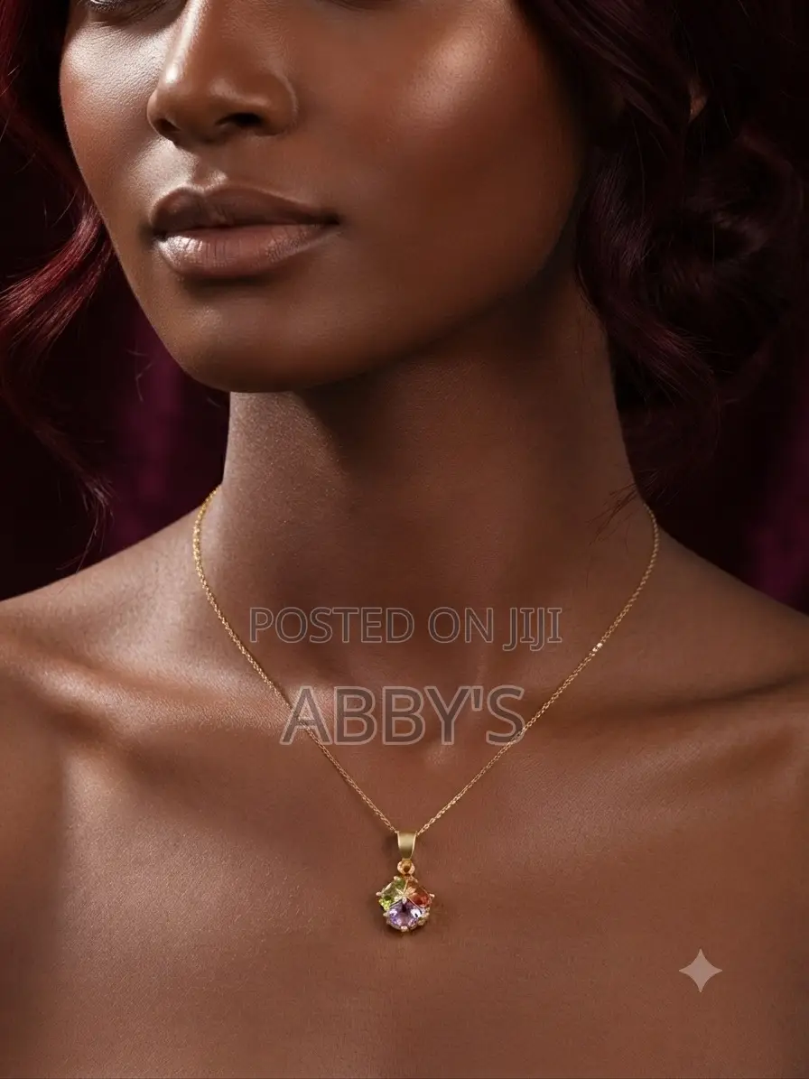 The Harmony Multi -Germ Stone Pendant Necklace