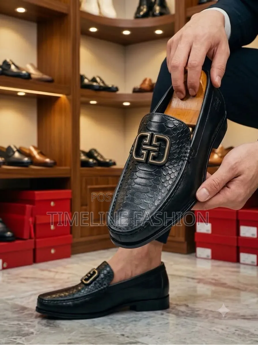 Givenchy Black Leather Executive Men's Shoes