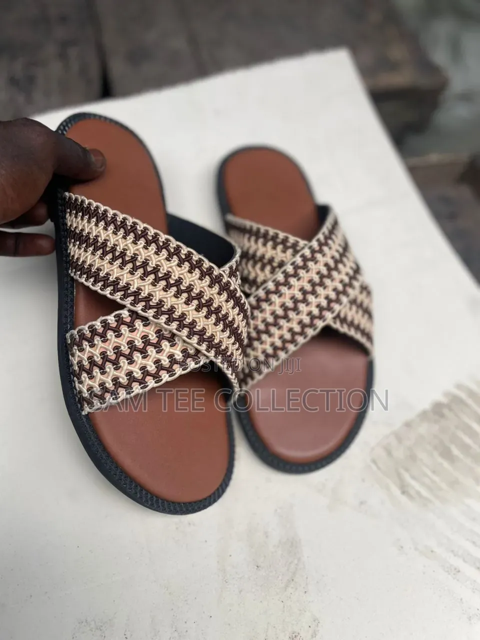 Original Threaded Chunk Slippers. Free Delivery Anywhere in Ghana