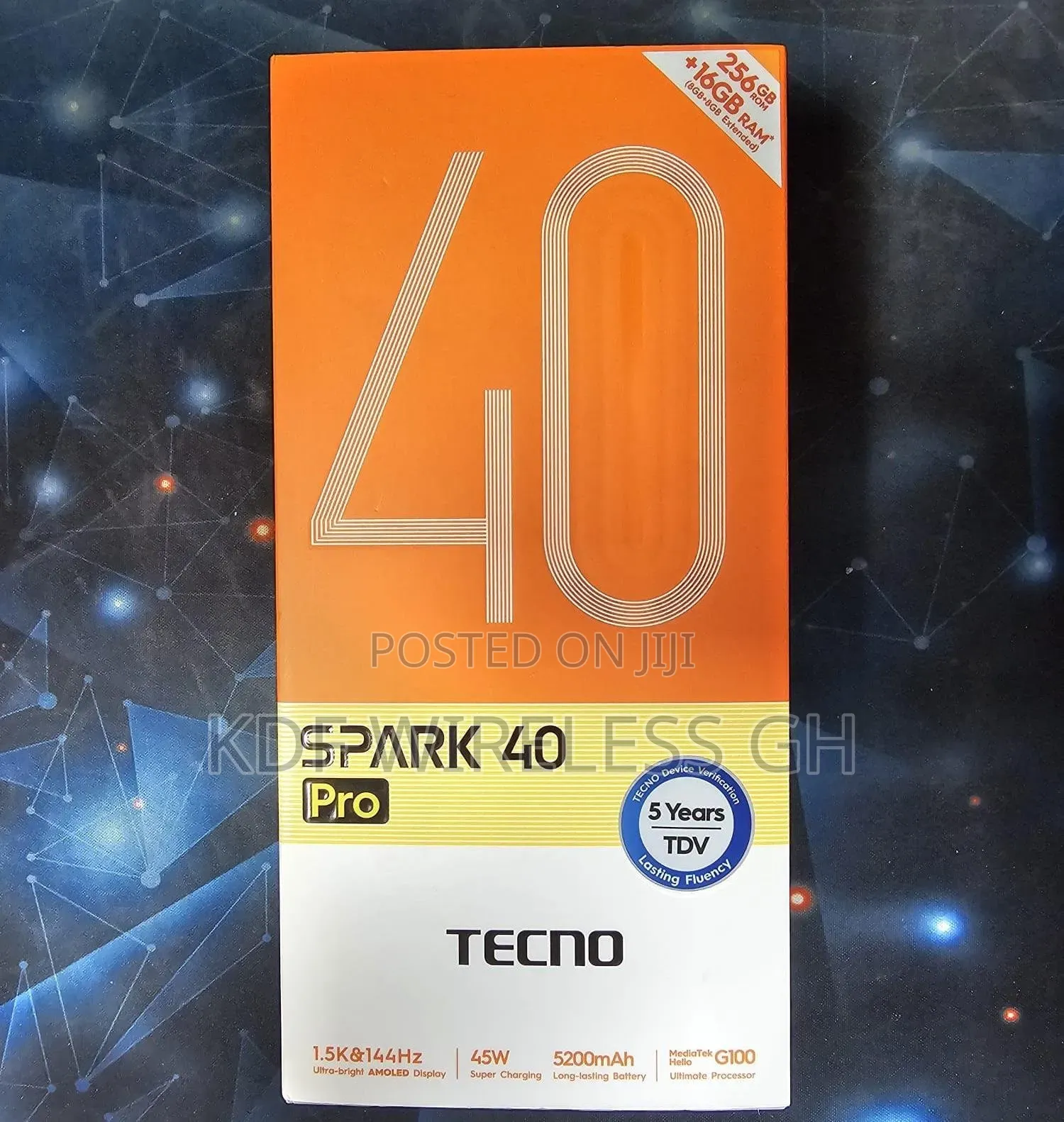 New Tecno Spark 40 Pro 256 GB Black
