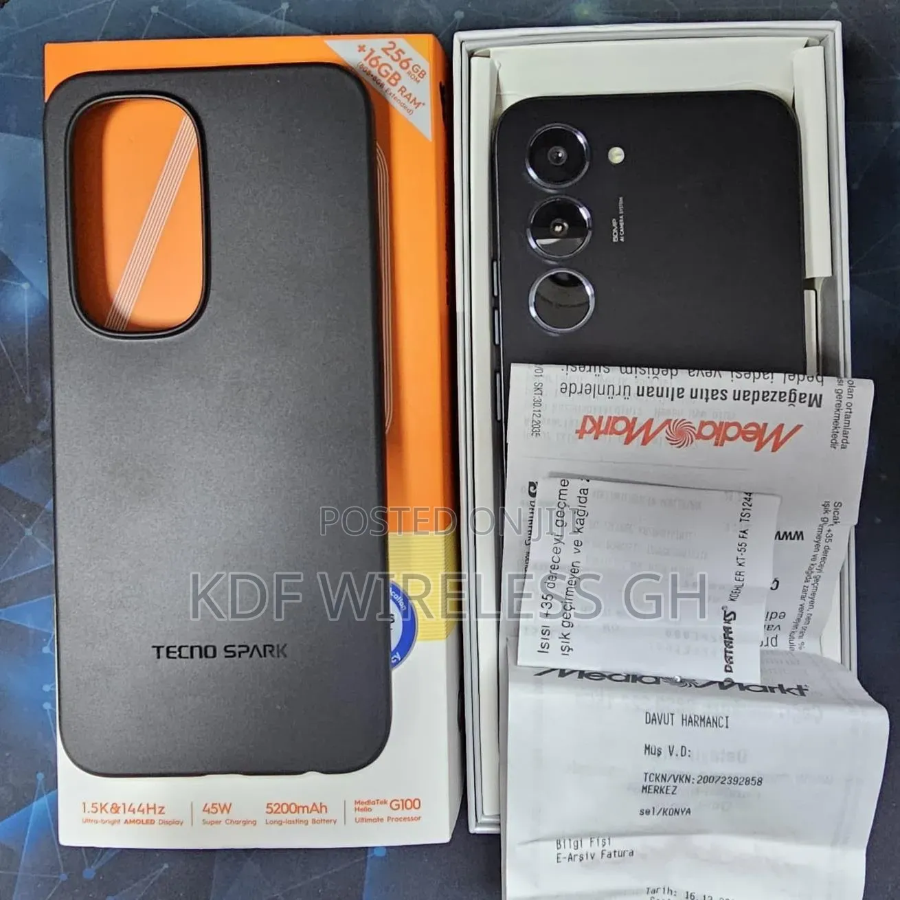 New Tecno Spark 40 Pro 256 GB Black