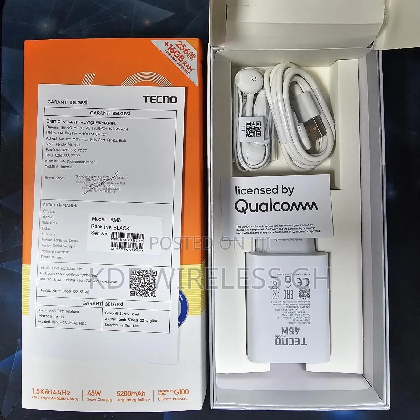New Tecno Spark 40 Pro 256 GB Black