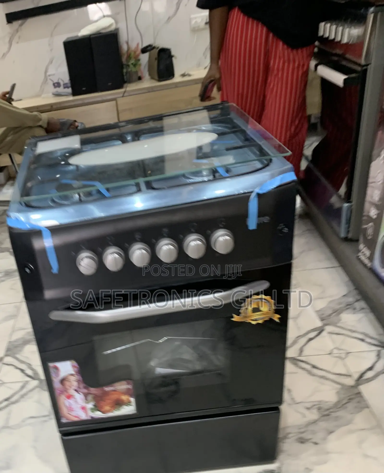 Lastest Black Ferre 60×60 Cm 2 Gas + 2 Electric Dual-Fuel Cooker