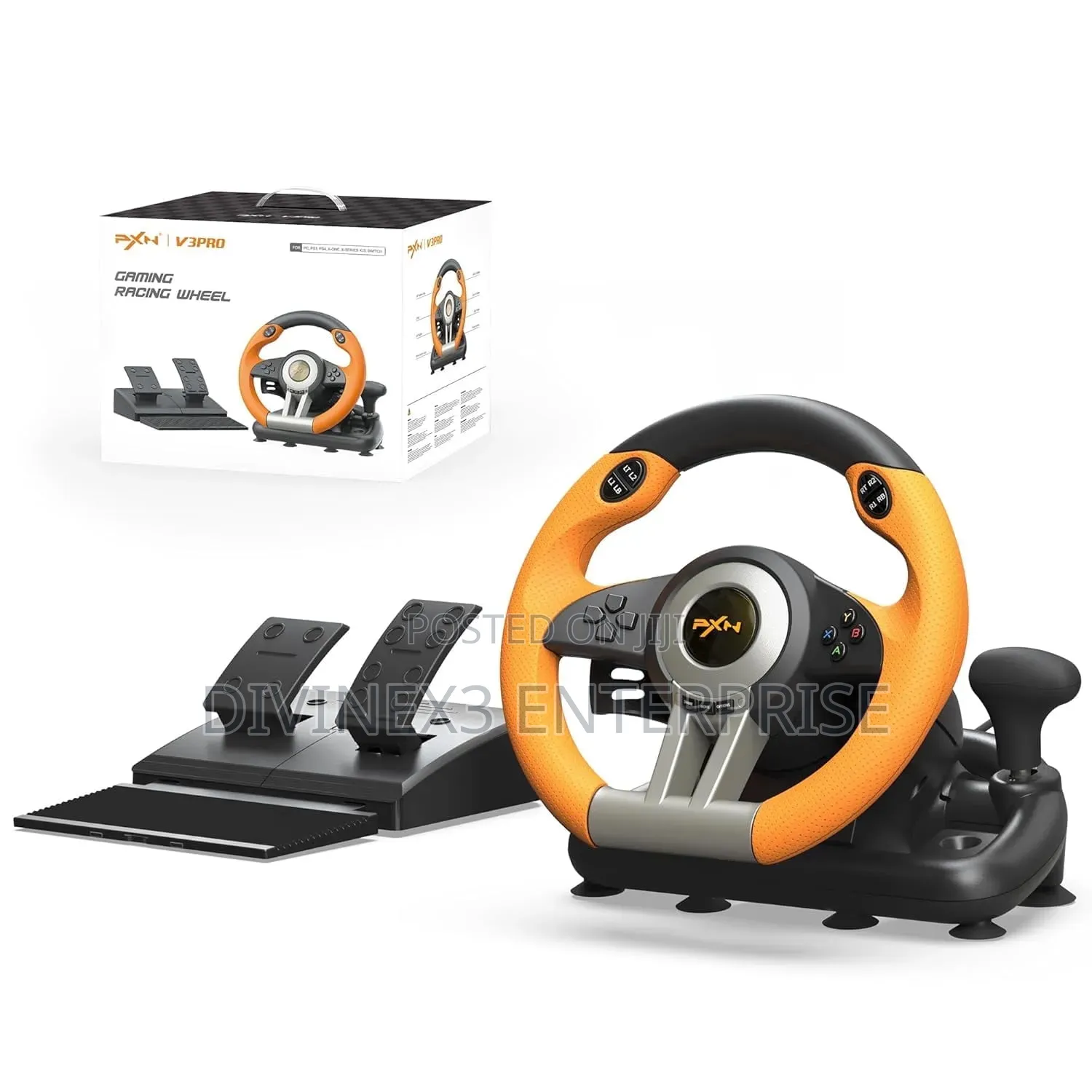 V3 Pro Gaming Racing Wheel With Pedals