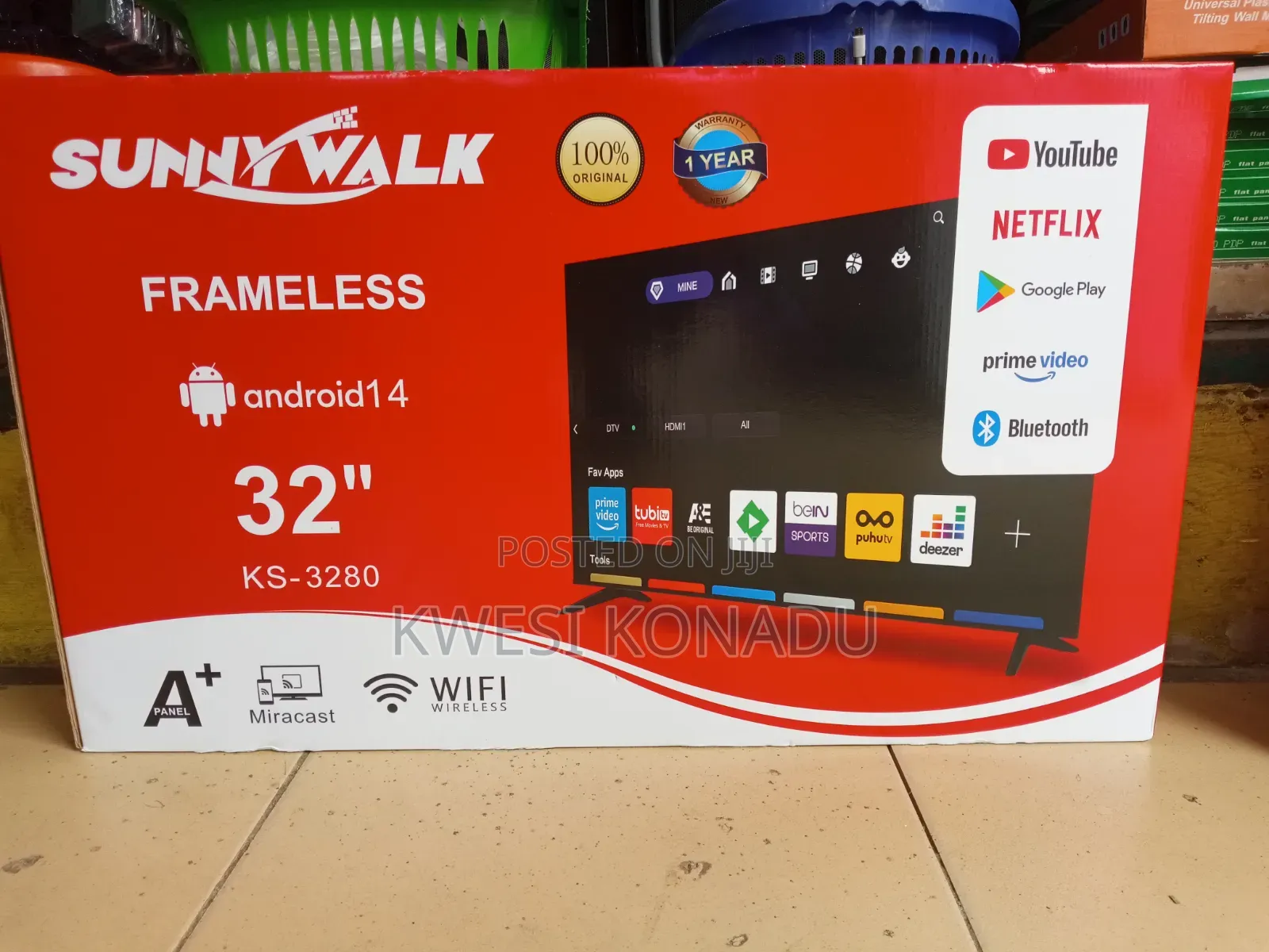 Slim Sunny Walk 32 Inches Android 14 Television