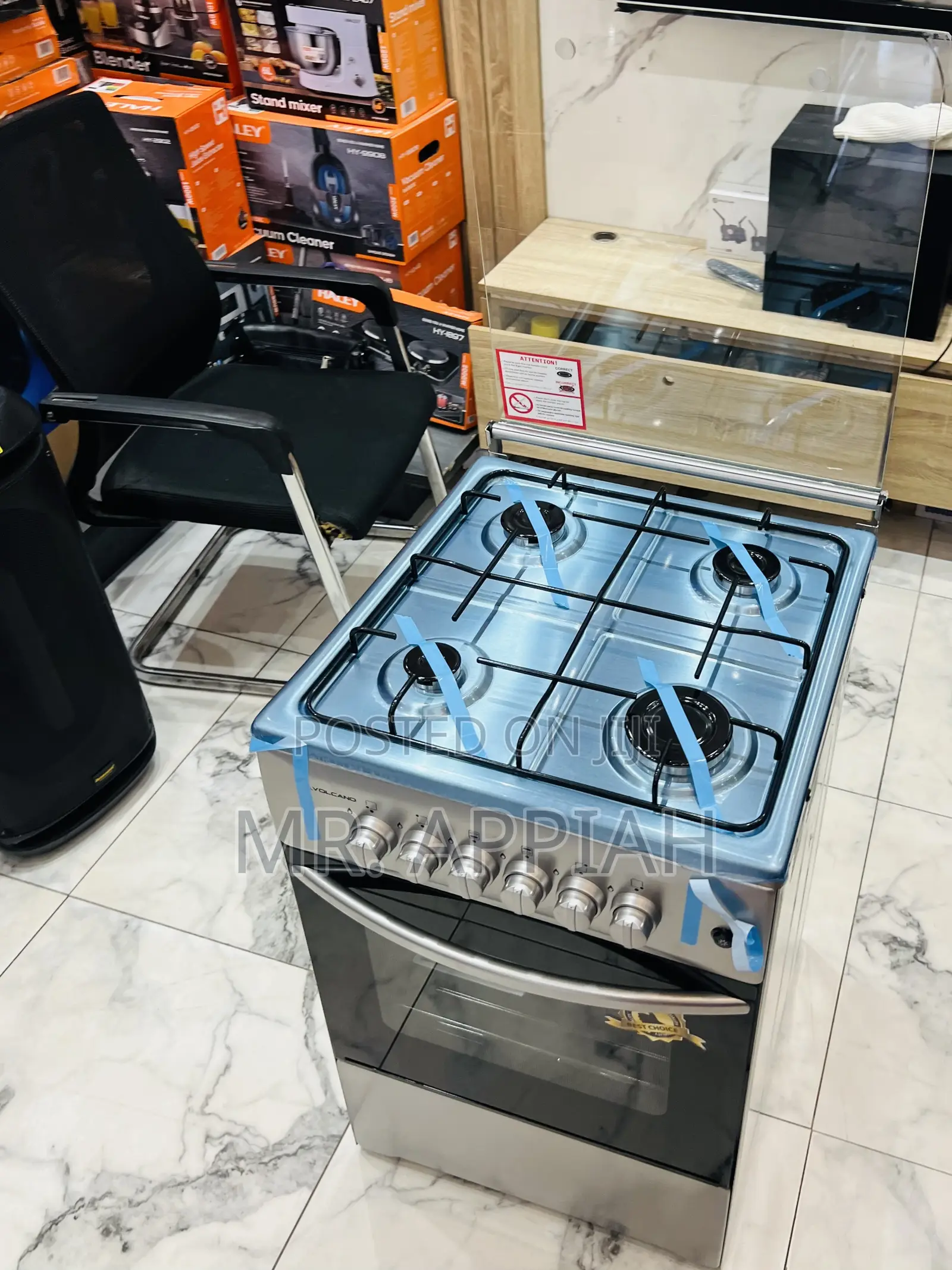 Efficient and Classic Volcano 4 Gas Burner(Gray).