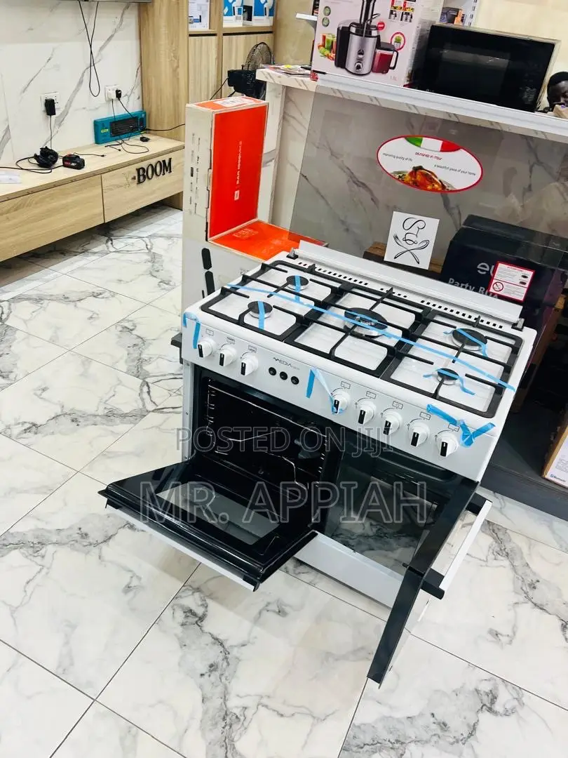 Get Unique Mediatech 5 Gas Burner Oven and Grill Auto Rotisserie,White