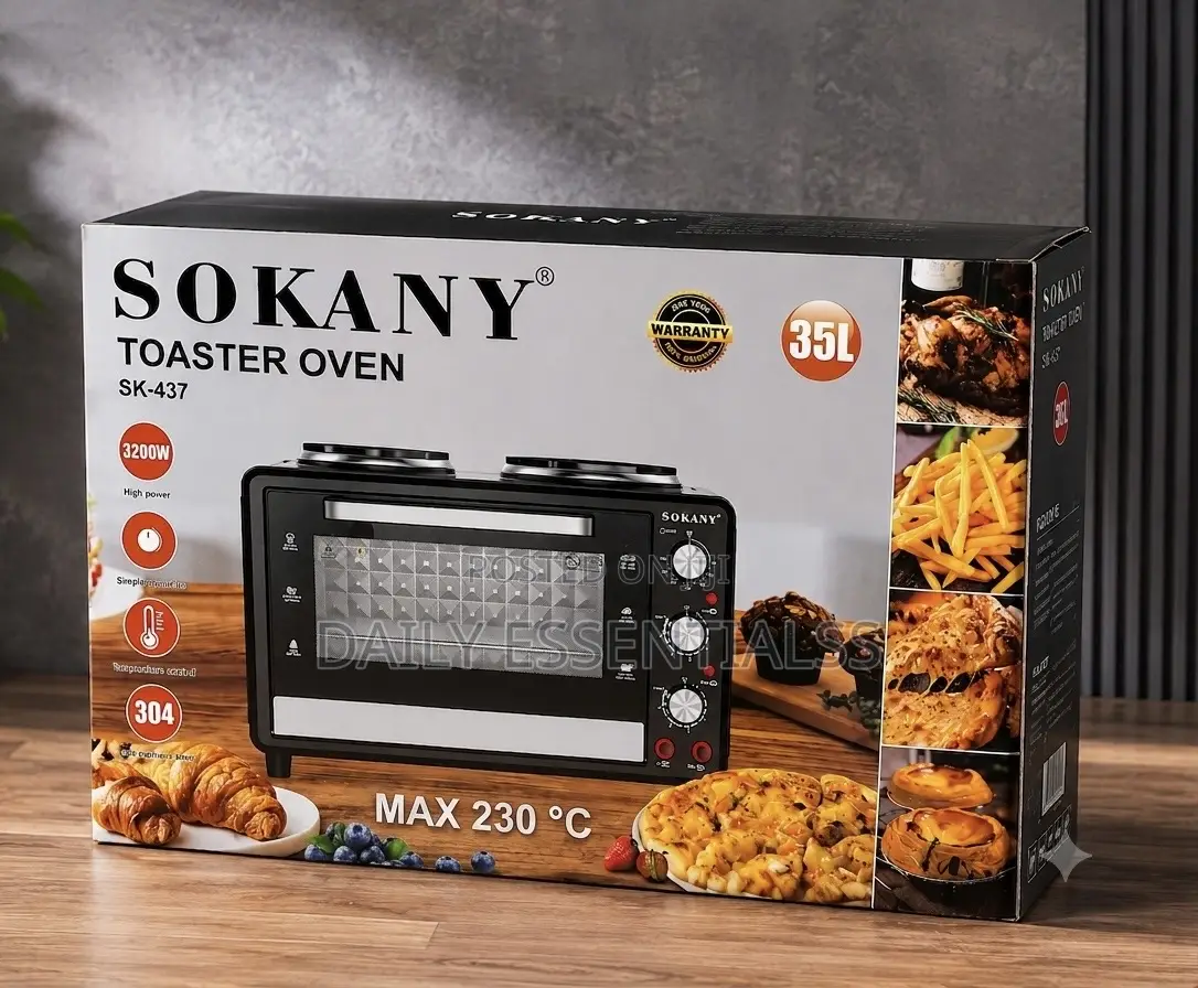 SOKANY 35L Electric Toaster Oven With Double Hot Plate SK-437