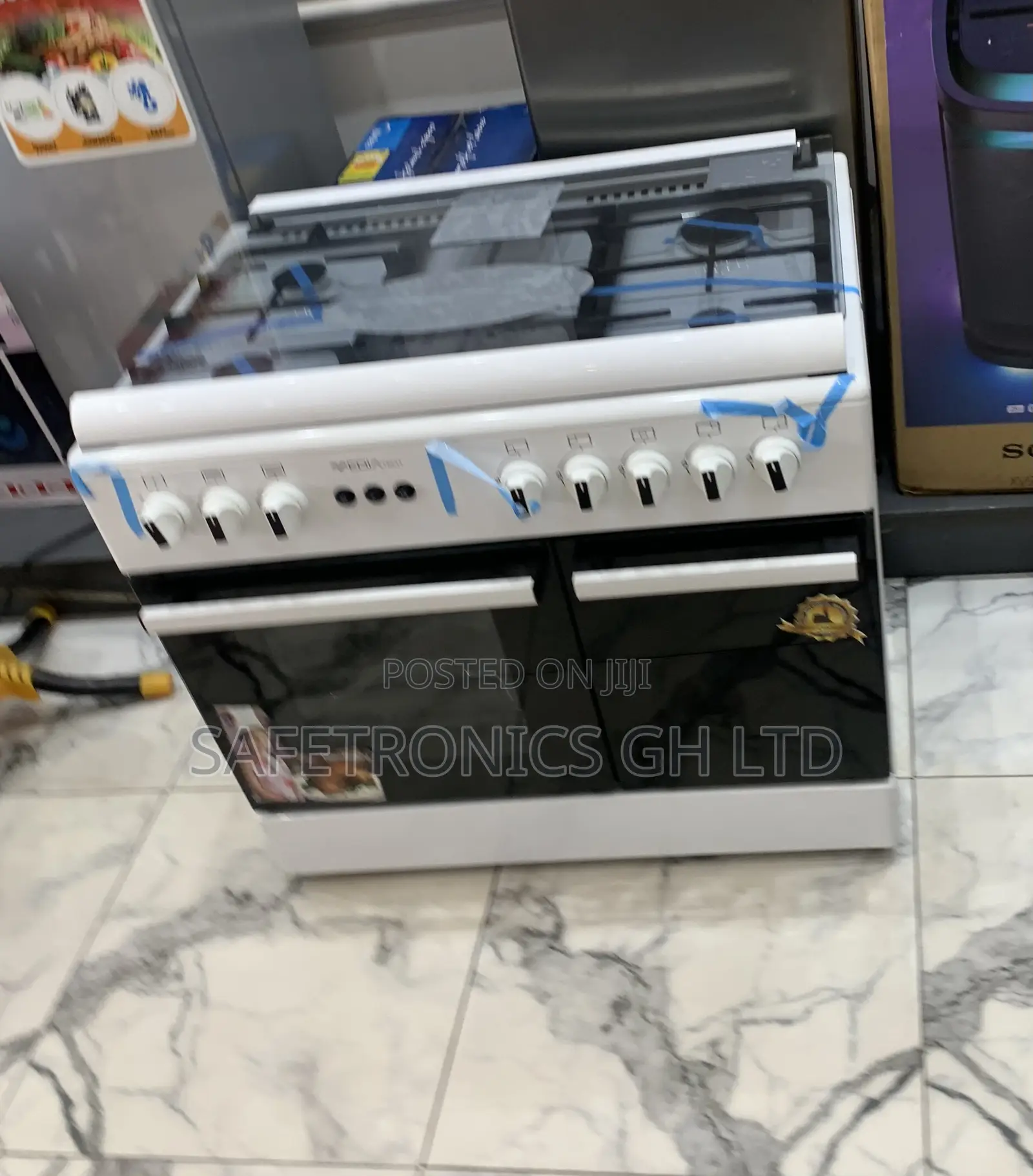 Choose White Mediatech 5-Burner Gas Cooker With Oven, Grill