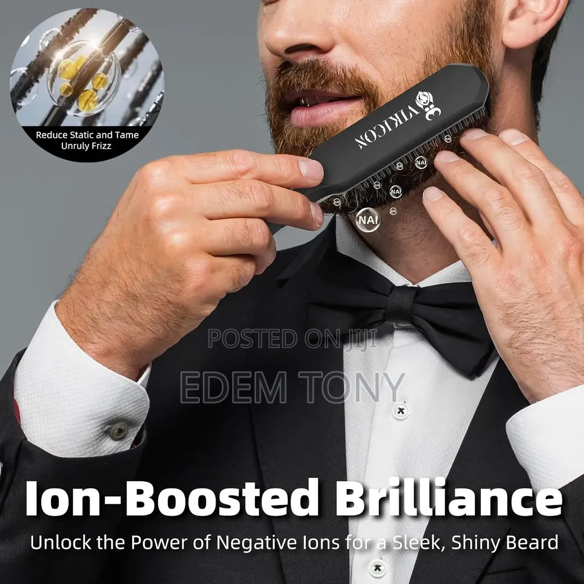 Beard Straightener Comb for Men,Professional Straightenin Heated Brush