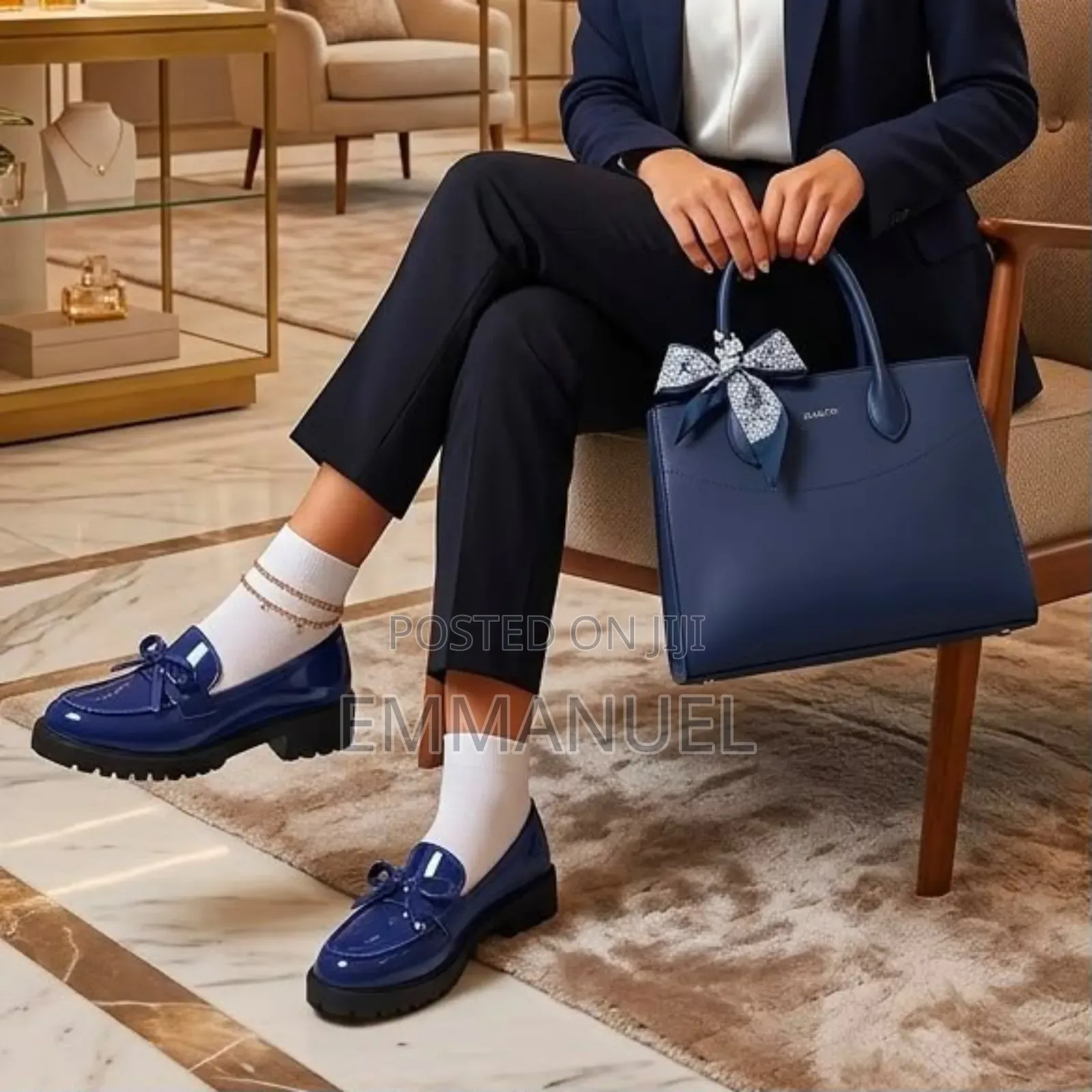 Classy Matching Ladies’ Casual Loafers and Bag