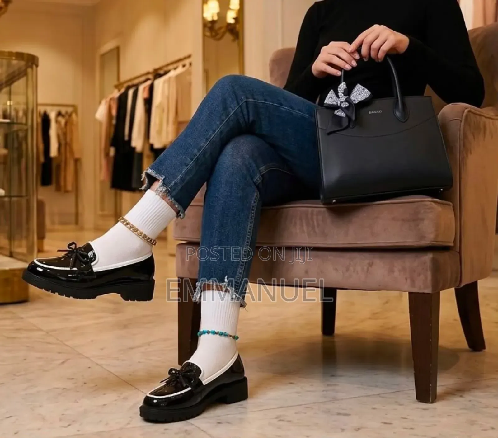 Classy Matching Ladies’ Casual Loafers and Bag