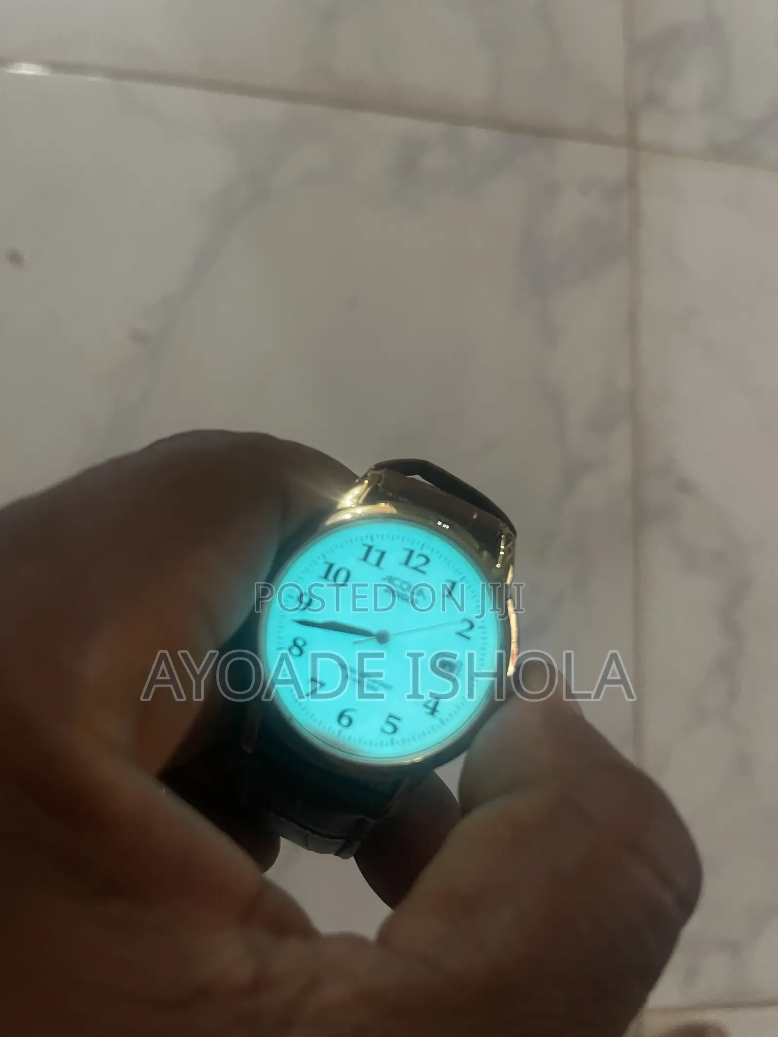 Acqua by Timex Watch Men's Indiglo Date Easy Reader Leather Band