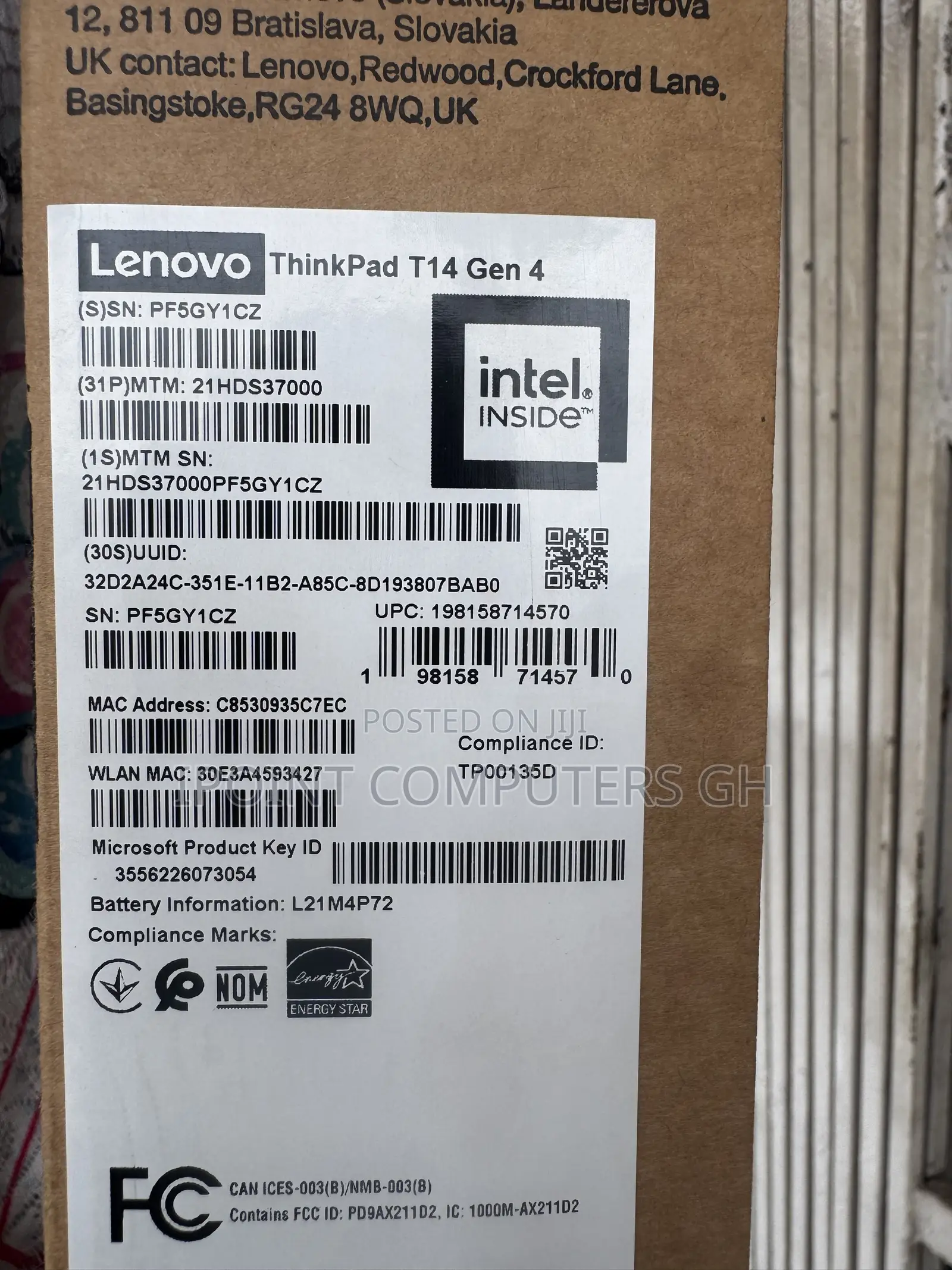 New Laptop Lenovo ThinkPad T14 16GB Intel Core i7 SSD 512GB
