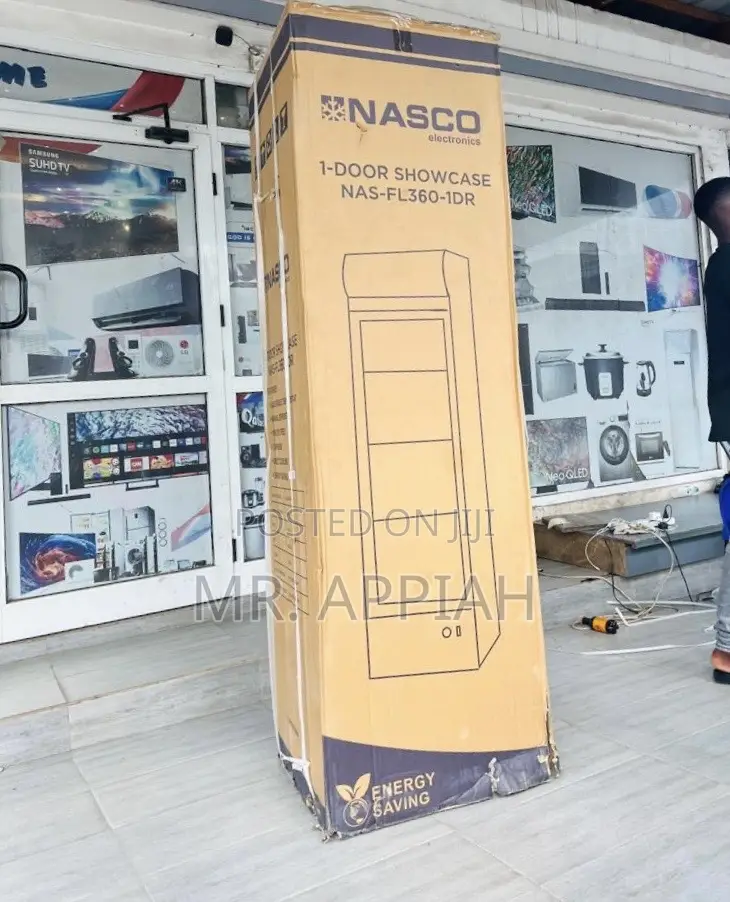 Premium Sleek Nasco Nas-Fl360-1dr-1 1 Door Display Frige(Glass)298L