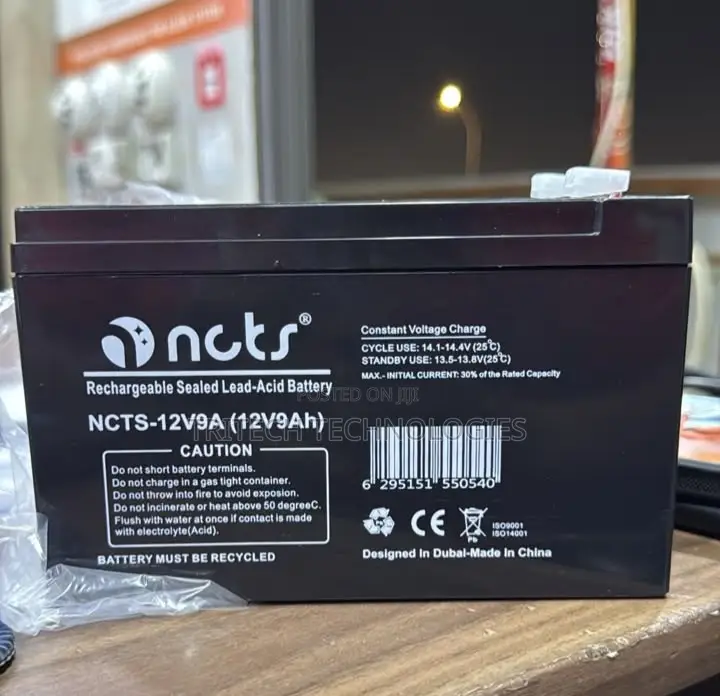 NCTS-12V9A 12-Volt 9Ah Sealed Lead-Acid Rechargeable Battery