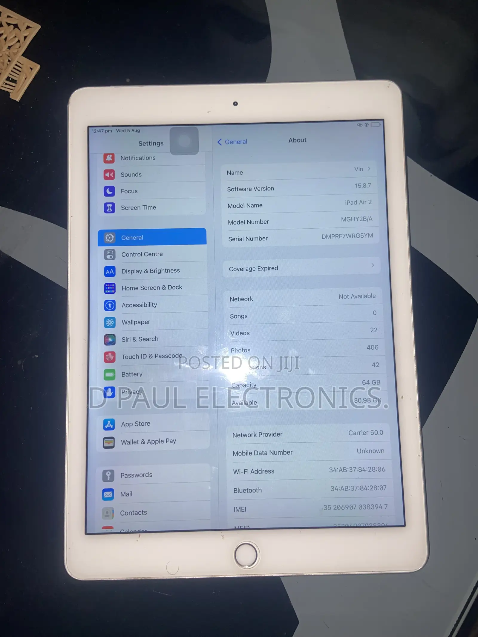 Apple iPad Air 2 64 GB White