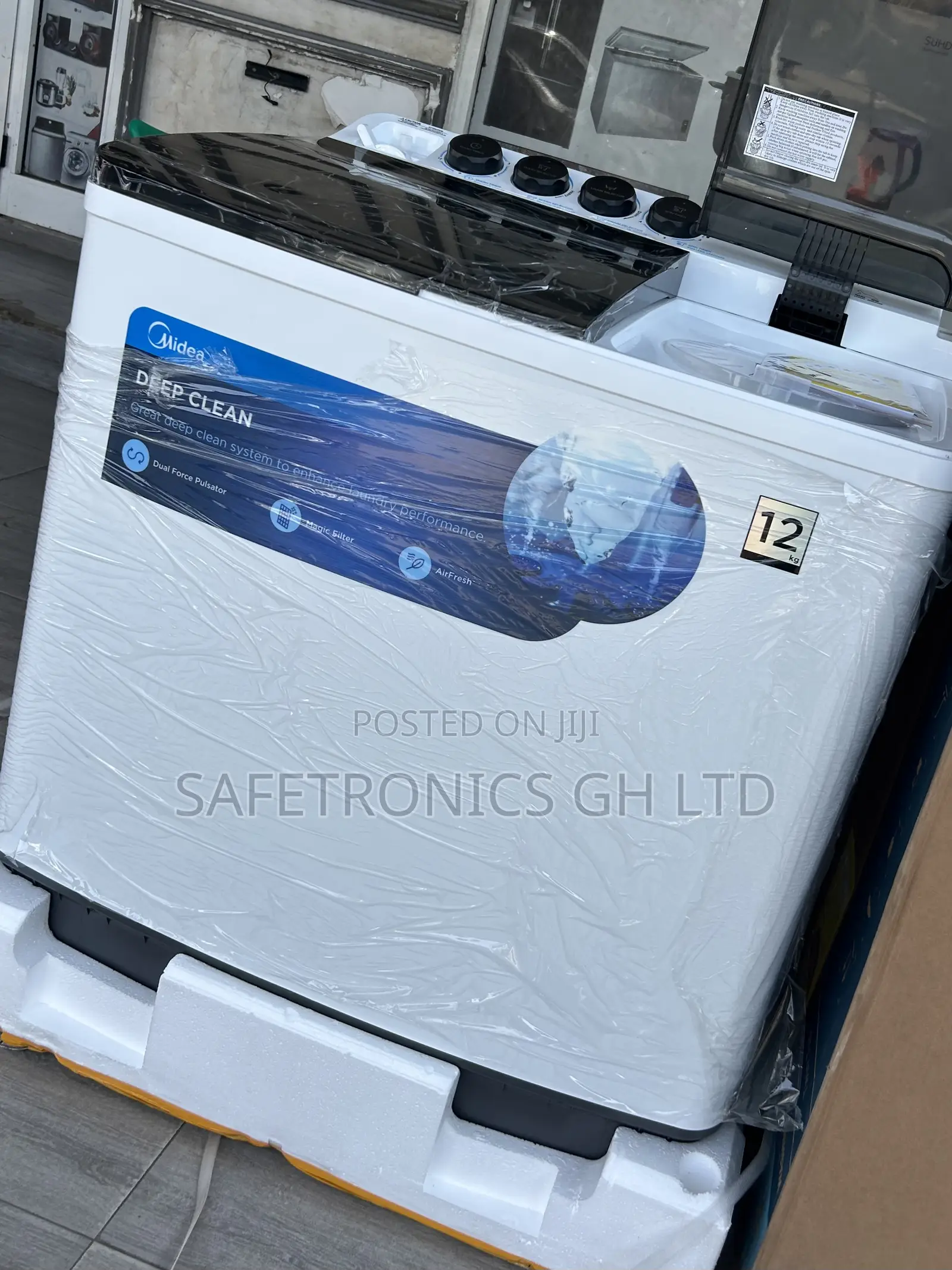 Sealed Good Midea 12kg Semi Auto Twin Tub Washing Machine