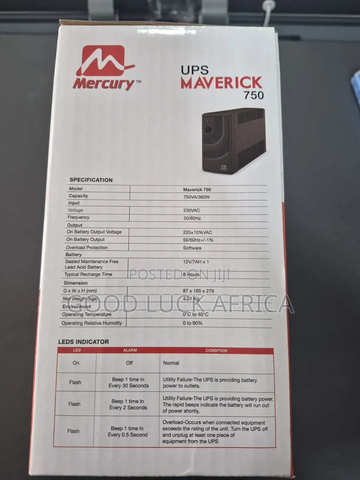Mercury Maverick 750VA UPS
