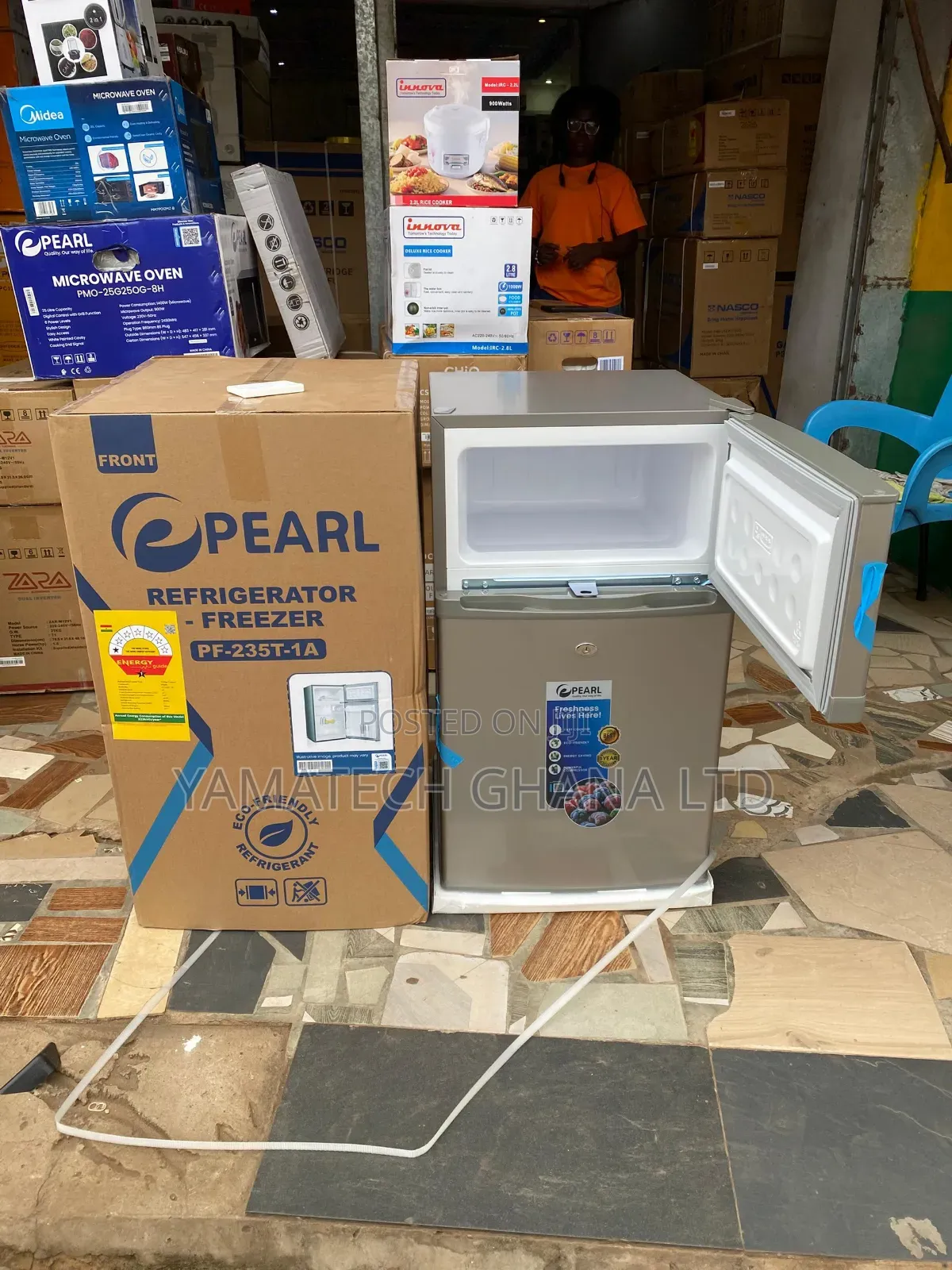 Pearl 85 Litre Double Door Table Top Refrigerator With Top Freezer