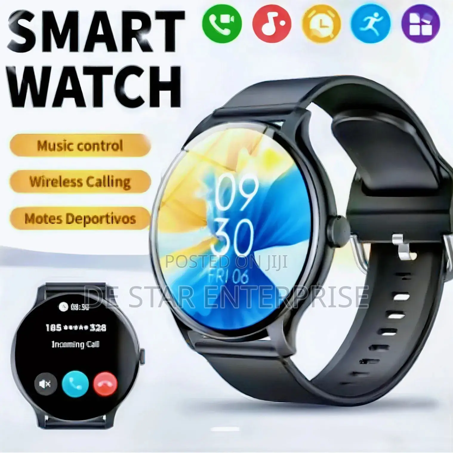 Water-Resistant Fitness Smart Watch With Sports Modes