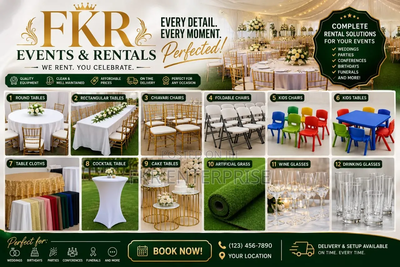Rentals of Tables and Chairs