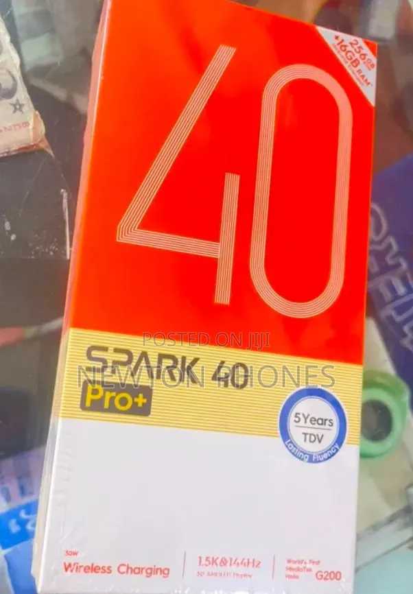 New Tecno Spark 40 Pro+ 256 GB Black