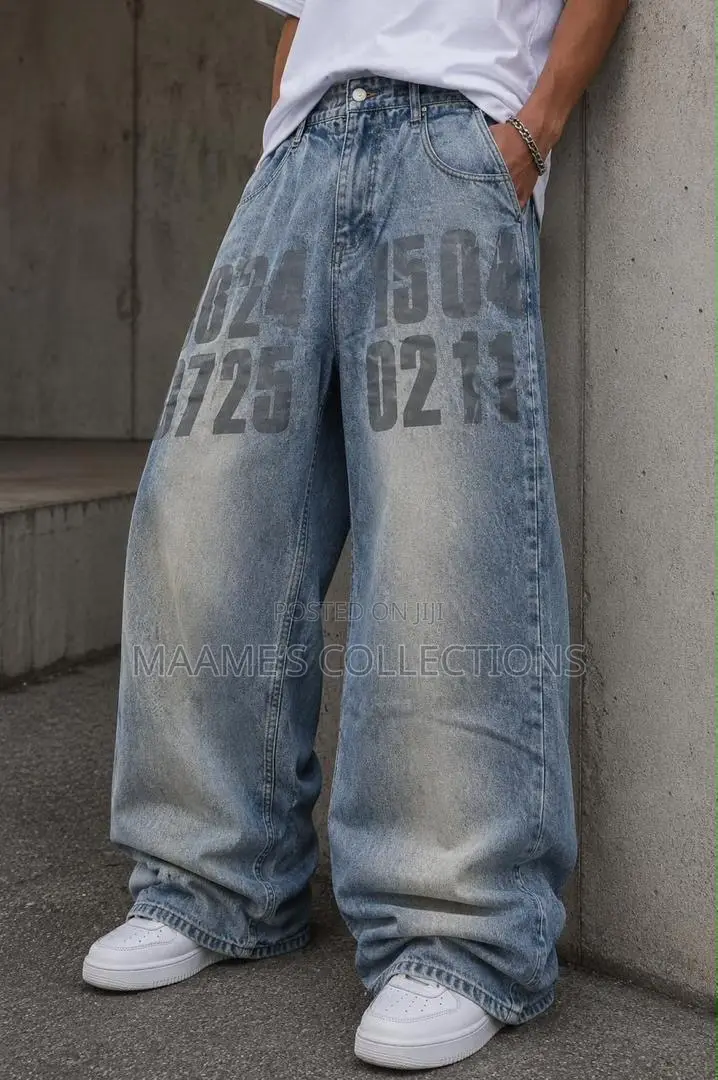 Men’s Premium Baggy Wide-Leg Jeans – Comfortable Trendy