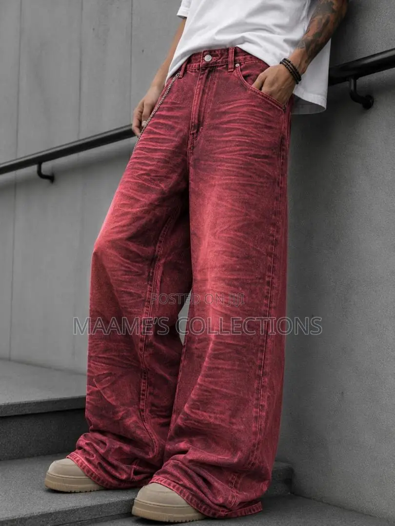 Men’s Premium Baggy Wide-Leg Jeans – Comfortable Trendy
