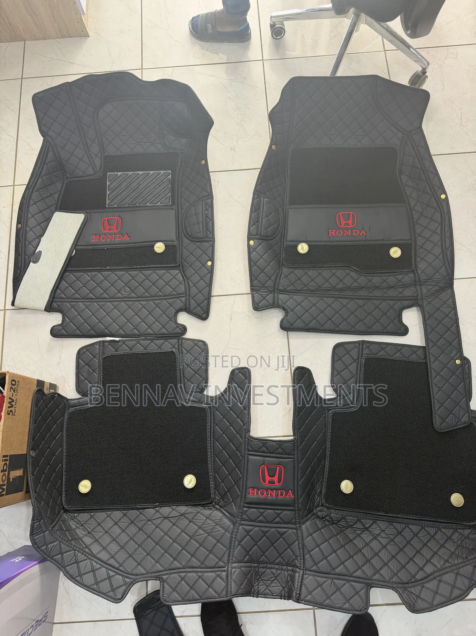 5D Premium Leather Floor Mat/Carpet for Honda Accord 2018 to 2022