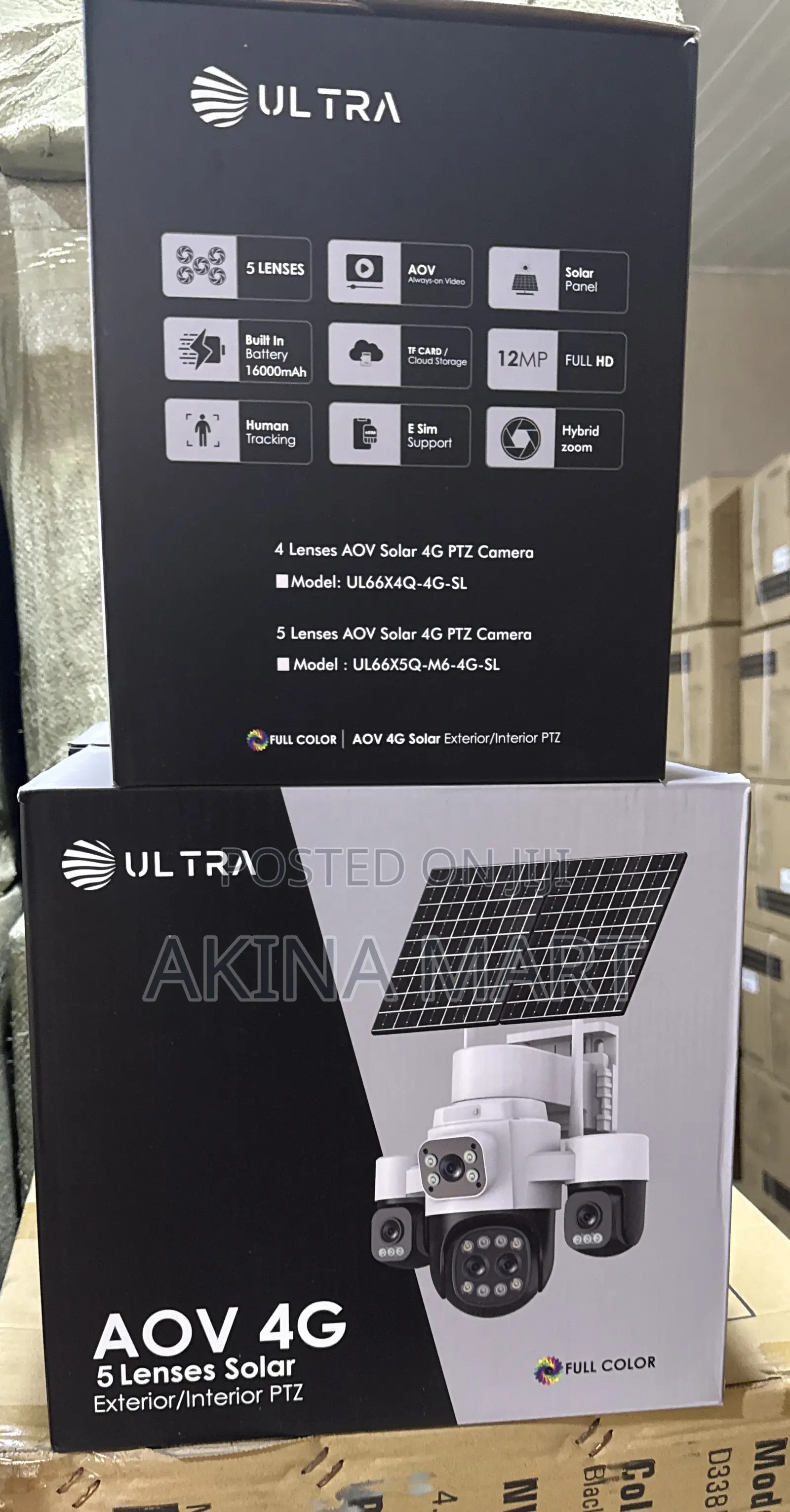 Hieasy 5lens Solar 4G Camera Five Lens 4g Solar Camera