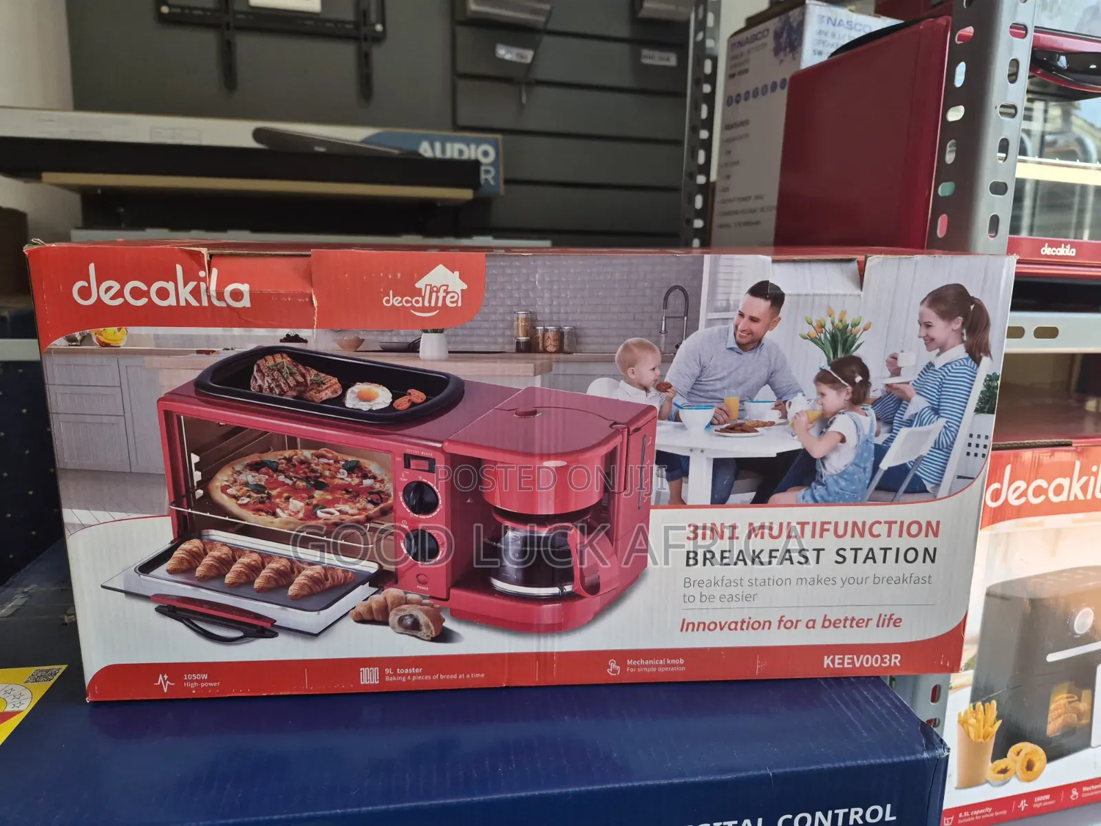 Decakila KEEV003R Breakfast Station 3-in-1