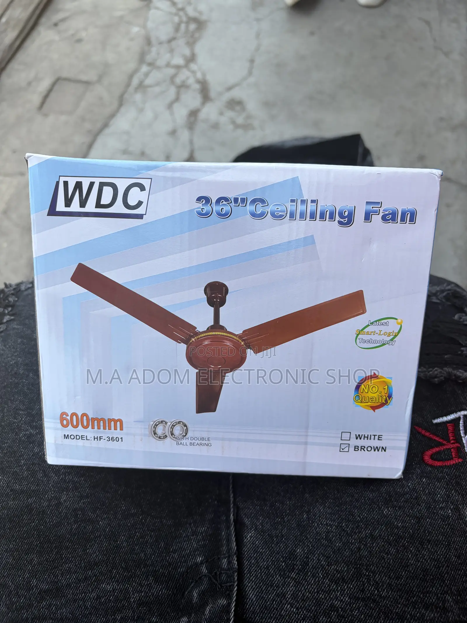 Brown Color WDC 36” Medium Blade Ceiling Fan