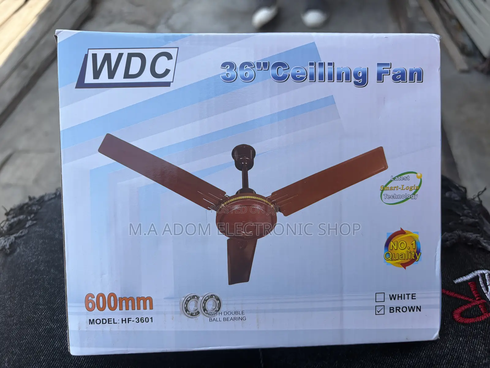Brown Color WDC 36” Medium Blade Ceiling Fan