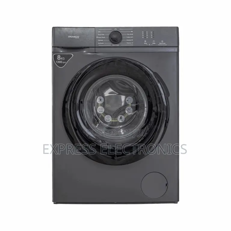 Lovely New Nasco Washing Machine 8Kg Front Load Full Automatic Silver