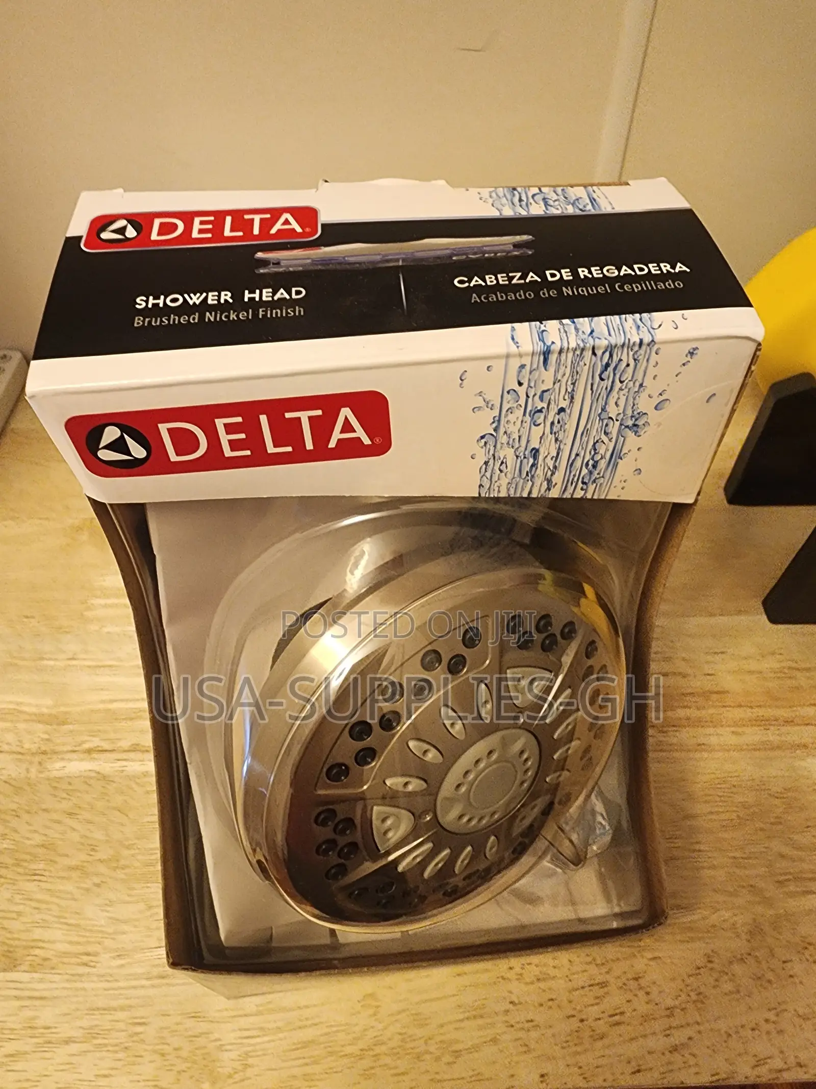 Delta 6-Spray Shower Head in Brushed Nickel Finish From USA Home Depot
