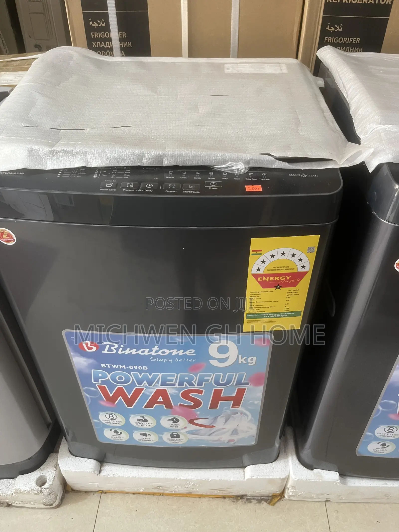 Binatone Fully Automatic Washing Machine Topload