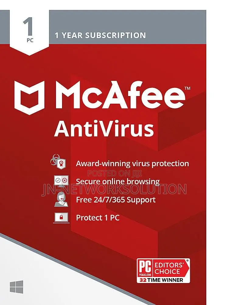 McAfee AntiVirus 1 Year/1 Device (Global)