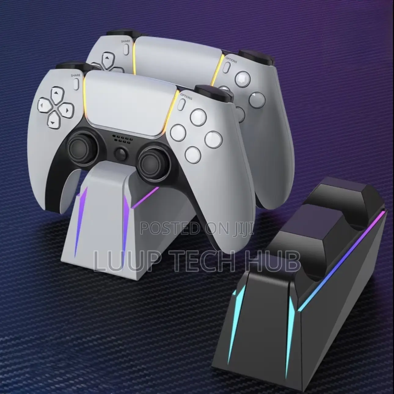 PS5 Controller Charging Station. Fast Charging RGB Dock.